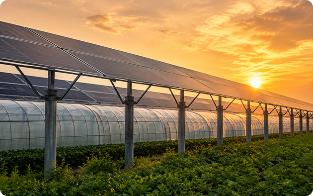 Syst&egrave;me de montage agricole solaire