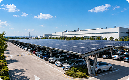 Système de montage pour abri de voiture solaire